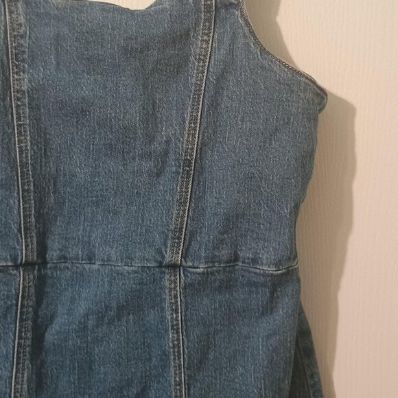 Art Class/Mini Dress/Girls XXL 18/Blue Denim/Square Neck Trendy Cute - Picture 8 of 10